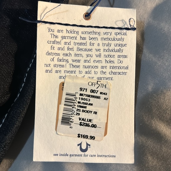 True Religion Jeans size 29- NWT - Picture 6 of 10